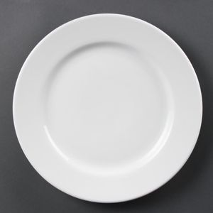 Olympia Whiteware Wide Rimmed Plates 310mm (Pack of 6) - CB483  - 1