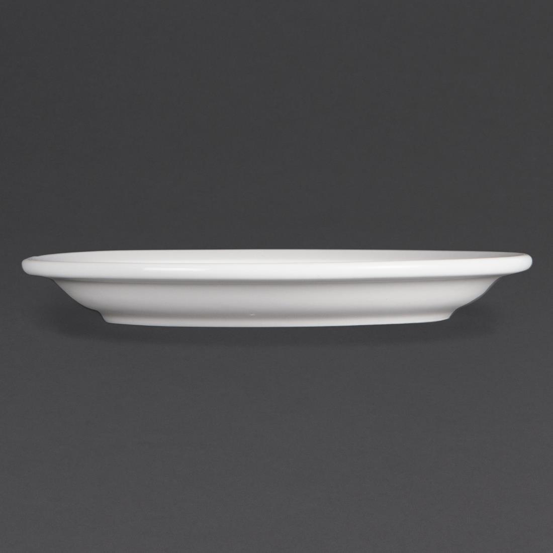 Olympia Whiteware Narrow Rimmed Plates 150mm (Pack of 12) - CB486  - 2