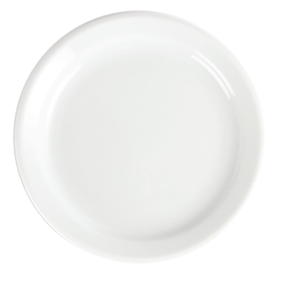 Olympia Whiteware Narrow Rimmed Plates 180mm (Pack of 12) - CB487  - 4