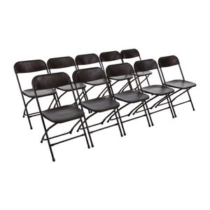 Bolero PP Folding Chairs Black (Pack of 10) - GD386  - 1