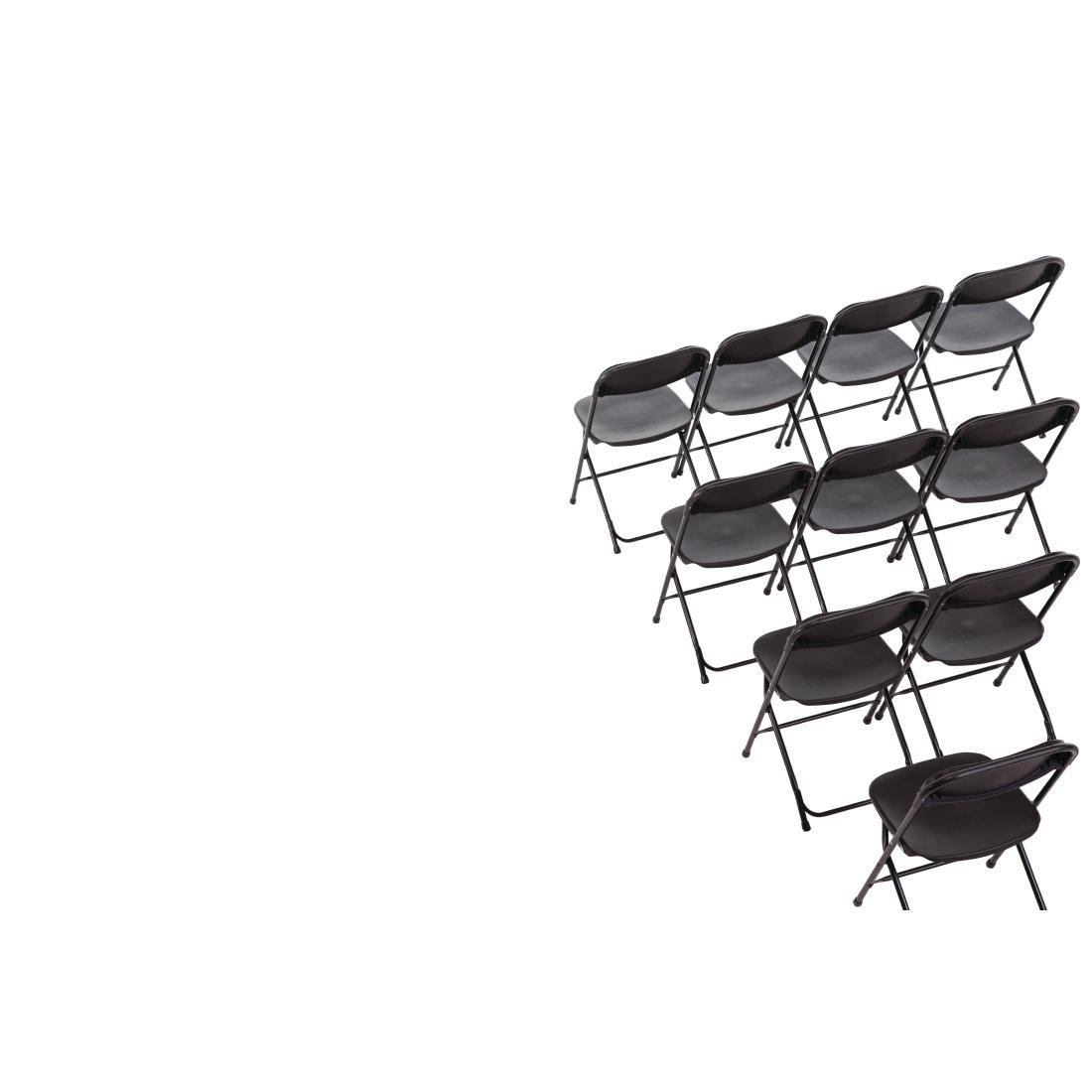 Bolero PP Folding Chairs Black (Pack of 10) - GD386  - 7