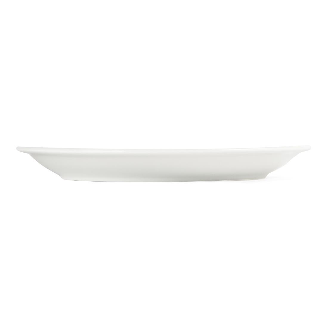 Olympia Whiteware Narrow Rimmed Plates 250mm (Pack of 12) - CB490  - 2
