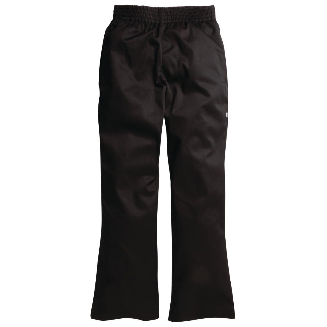 Chef Works Womens Basic Baggy Chefs Trousers Black XS - B223-XS  - 2