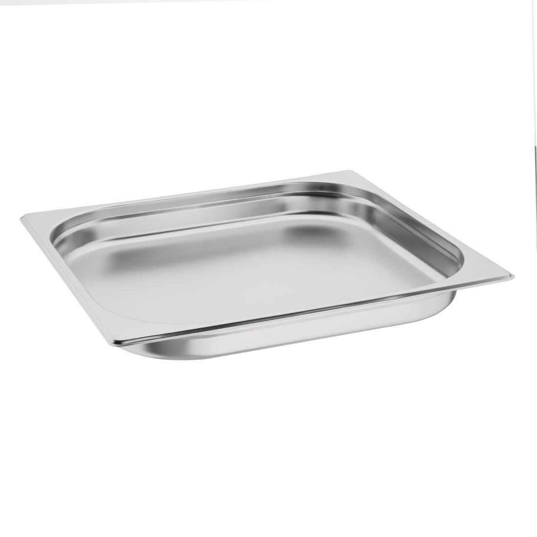 Vogue Stainless Steel Gastronorm 2/3 Pan 20mm - GM314  - 1
