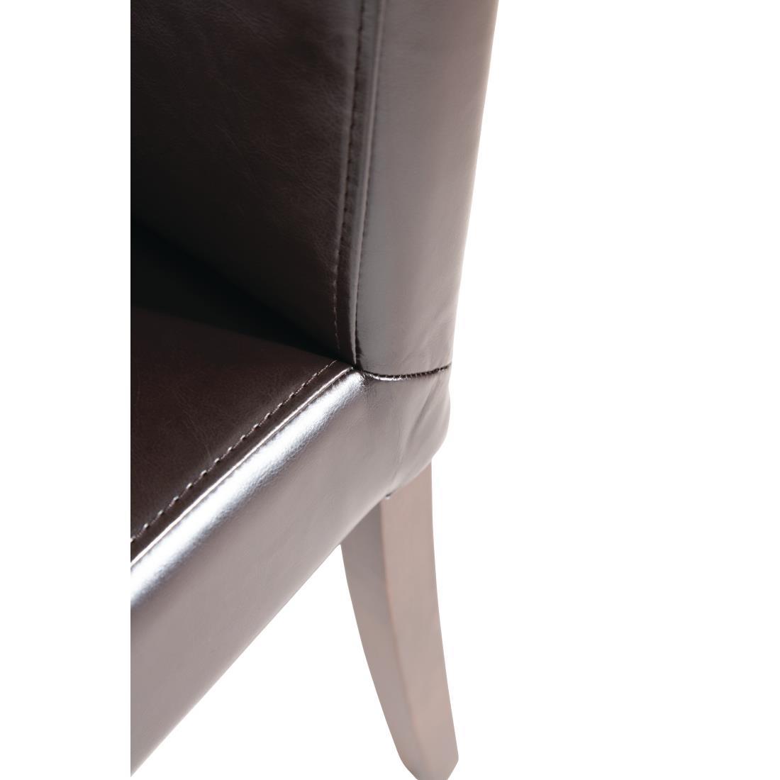 Bolero Faux Leather Dining Chair Dark Brown (Box 2) - GF955  - 6