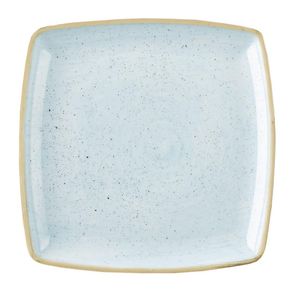 Churchill Stonecast Deep Square Plate Duck Egg Blue 260mm (Pack of 6) - DK511  - 1