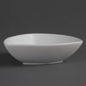 Olympia Whiteware Rounded Triangular Bowls 155mm (Pack of 6) - CB678  - 1