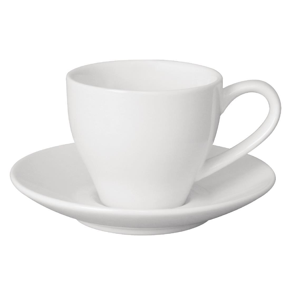 Olympia Cafe Espresso Saucers White 116.5mm (Pack of 12) - GK086  - 4