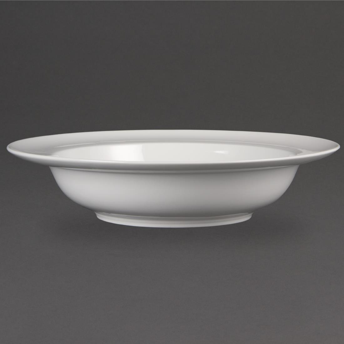 Olympia Whiteware Wide Rim Bowls 228mm 710ml 25oz (Pack of 4) - CB694  - 1