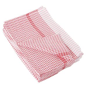 Vogue Wonderdry Red Tea Towels (Pack of 10) - CC595  - 1