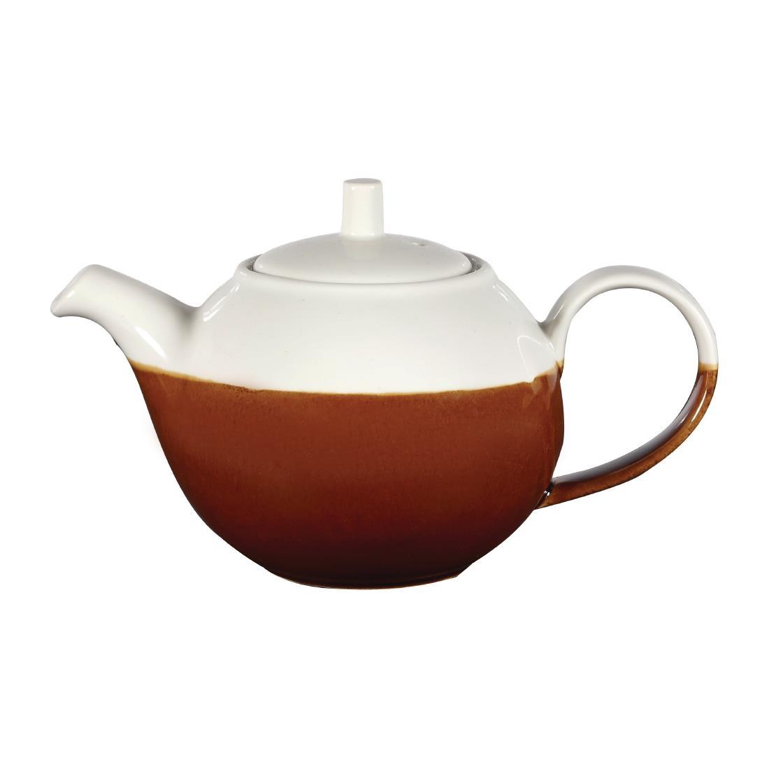 Churchill Monochrome Profile Teapots Cinnamon Brown 430ml (Pack of 4) - DY160  - 1