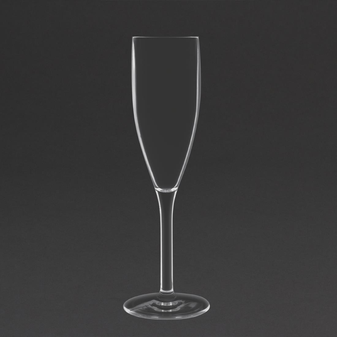 Olympia Kristallon Polycarbonate Champagne Flutes 210ml (Pack of 12) - DS133  - 2