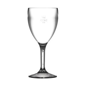 BBP Polycarbonate Wine Glasses 255ml CE Marked at 175ml (Pack of 12) - CG943  - 1
