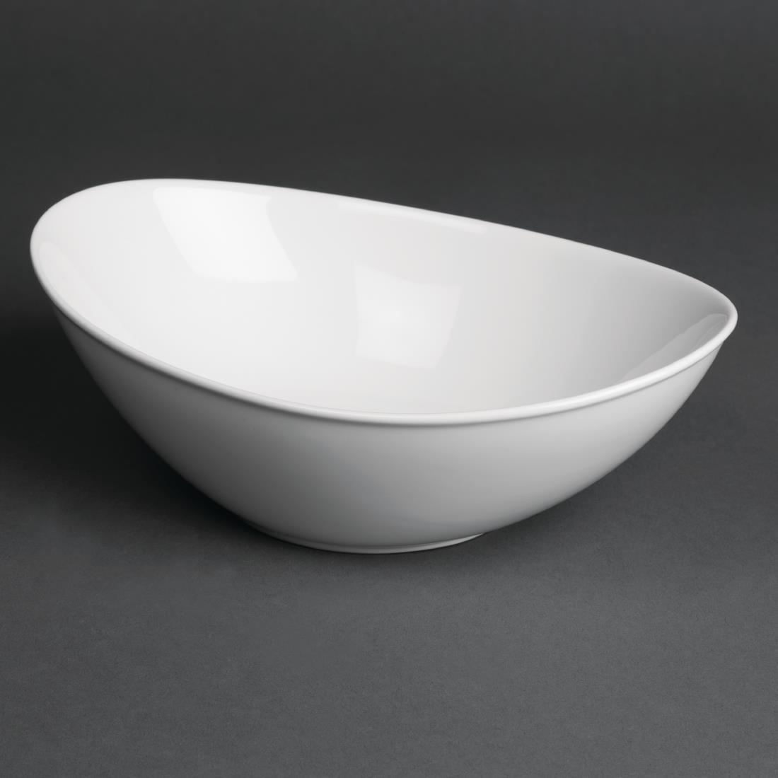 Royal Porcelain Classic White Salad Bowls 200mm (Pack of 6) - CG060  - 1