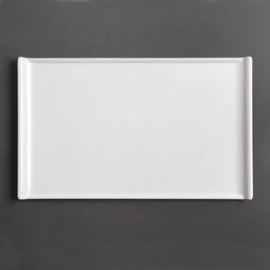 Olympia Kristallon Melamine Platter White 300 x 250mm - GM283  - 1