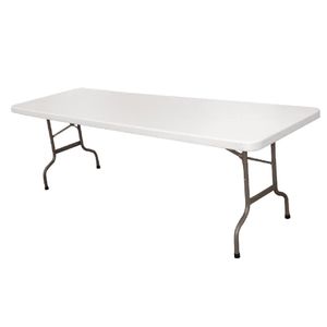 Bolero Rectangular Centre Folding Table White 8ft (Single) - CF375  - 1