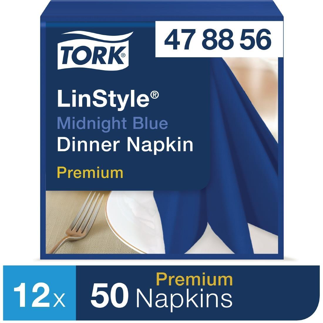 Tork Linstyle Dinner Napkin Midnight Blue 400mm (Pack of 600) - DP184  - 2