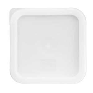 Hygiplas Polycarbonate Square Food Storage Container Lid White Small - CF049  - 1