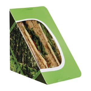 Colpac Recyclable Self-Seal Sandwich Wedges Woodland Print (Pack of 500) - CF587  - 1