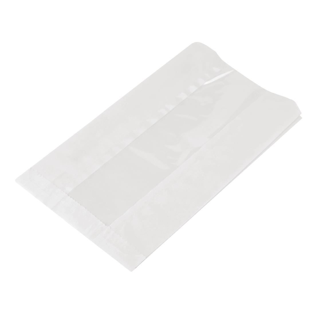 Vegware Compostable Glassine Hot Food Bags With NatureFlex Window Large (Pack of 500) - CL688  - 1