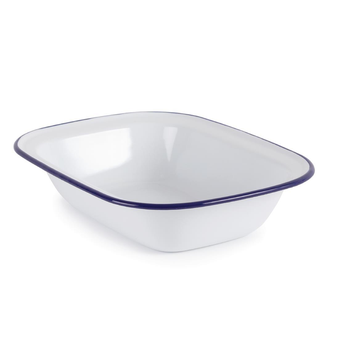 Olympia Enamel Dishes Rectangular 280 x 190mm (Pack of 6) - GM510  - 6