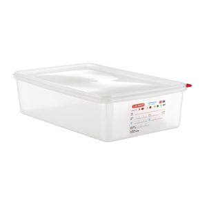 Araven Polypropylene 1/1 Gastronorm Food Containers 13.7Ltr with Lid (Pack of 4) - GL260  - 1