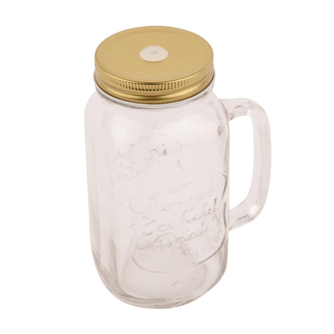 Olympia Mason Jar Lid with Straw Hole (Pack of 12) - CE679  - 4