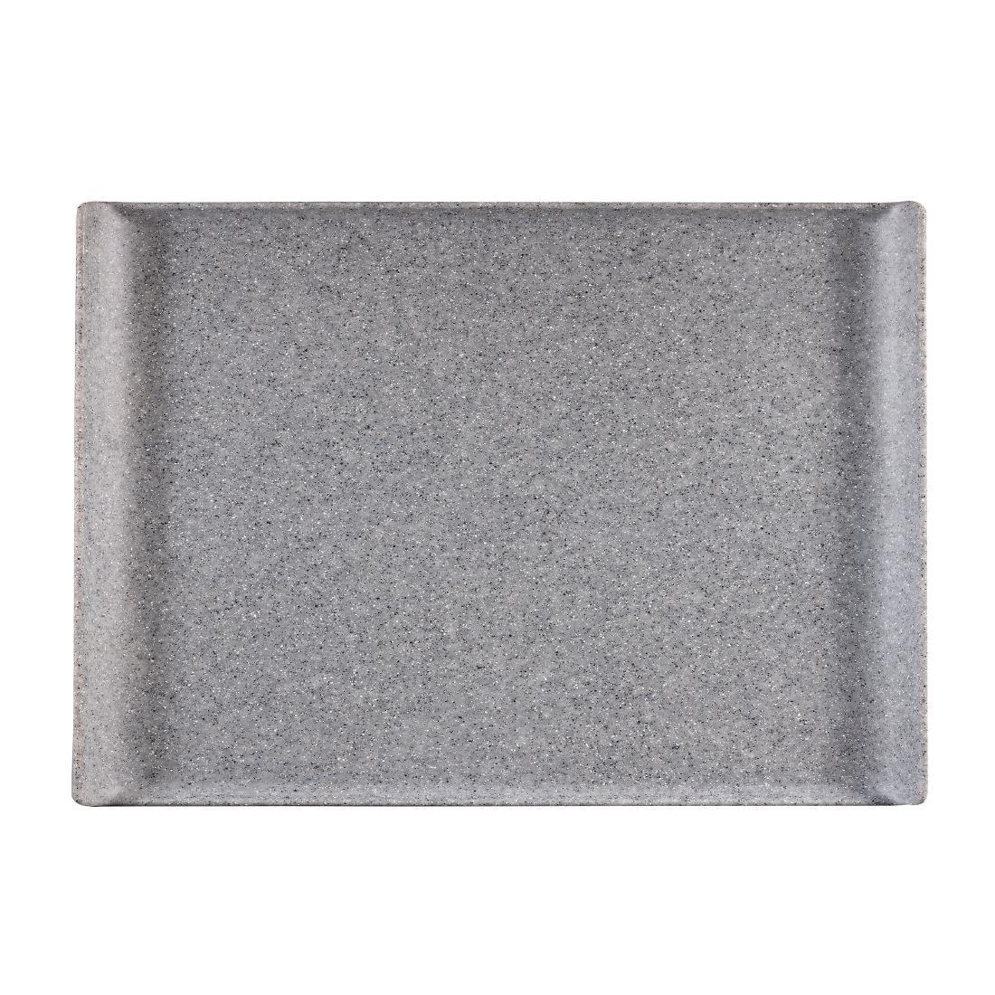Churchill Melamine GN 1/1 Rectangular Trays Granite 530mm (Pack of 2) - CY774  - 1