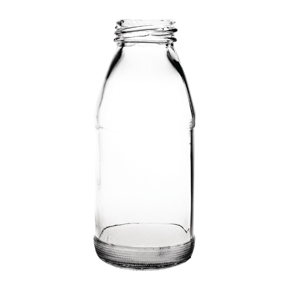 Olympia Glass Milk Bottles 200ml (Pack of 12) - CL141  - 1