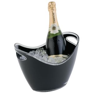 APS Black Acrylic Wine And Champagne Bucket - CF312  - 1