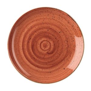 Churchill Stonecast Round Coupe Plate Spiced Orange 295mm (Pack of 12) - DK536  - 1