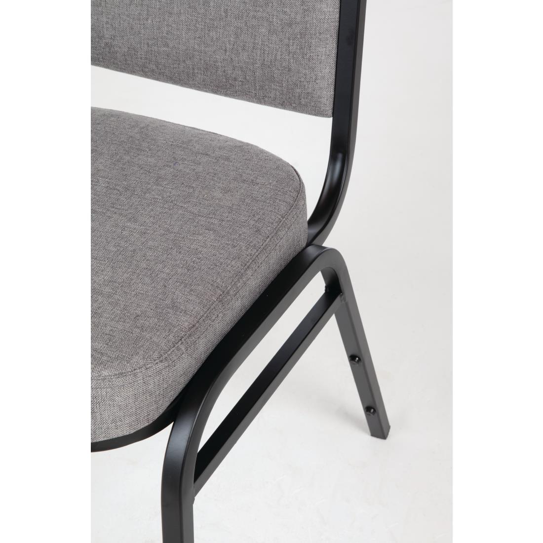 Bolero Square Back Banquet Chairs Black & Grey (Pack of 4) - DA602  - 5