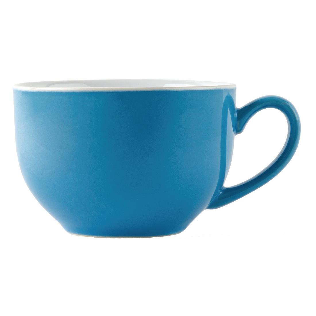 Olympia Cafe Cappuccino Cups Blue 340ml (Pack of 12) - HC404  - 2