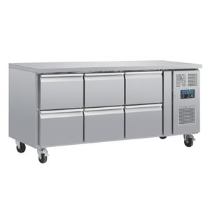 Polar U-Series Six Drawer Gastronorm Counter Fridge - DA548  - 1