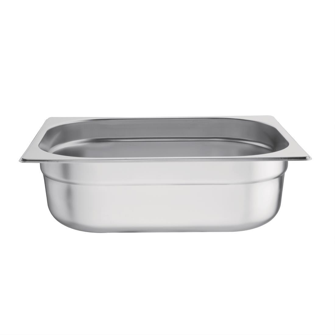 Vogue Stainless Steel 1/2 Gastronorm Pan 100mm - K928  - 2