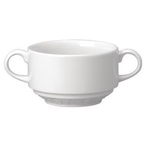 Churchill Chateau Blanc Handled Consomme Bowls 280ml (Pack of 12) - CA262  - 1