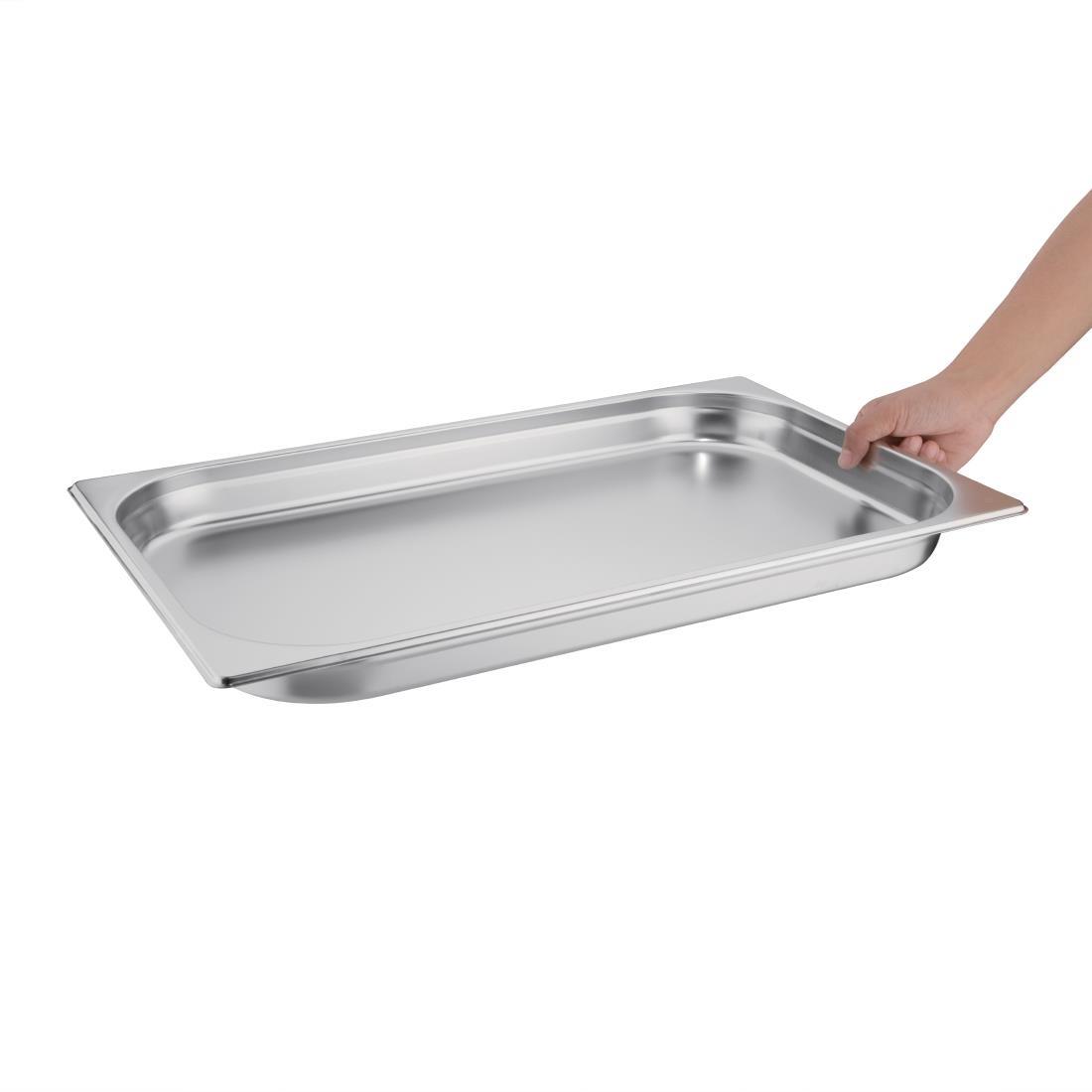 Vogue Stainless Steel 1/1 Gastronorm Pan 40mm - K994  - 5