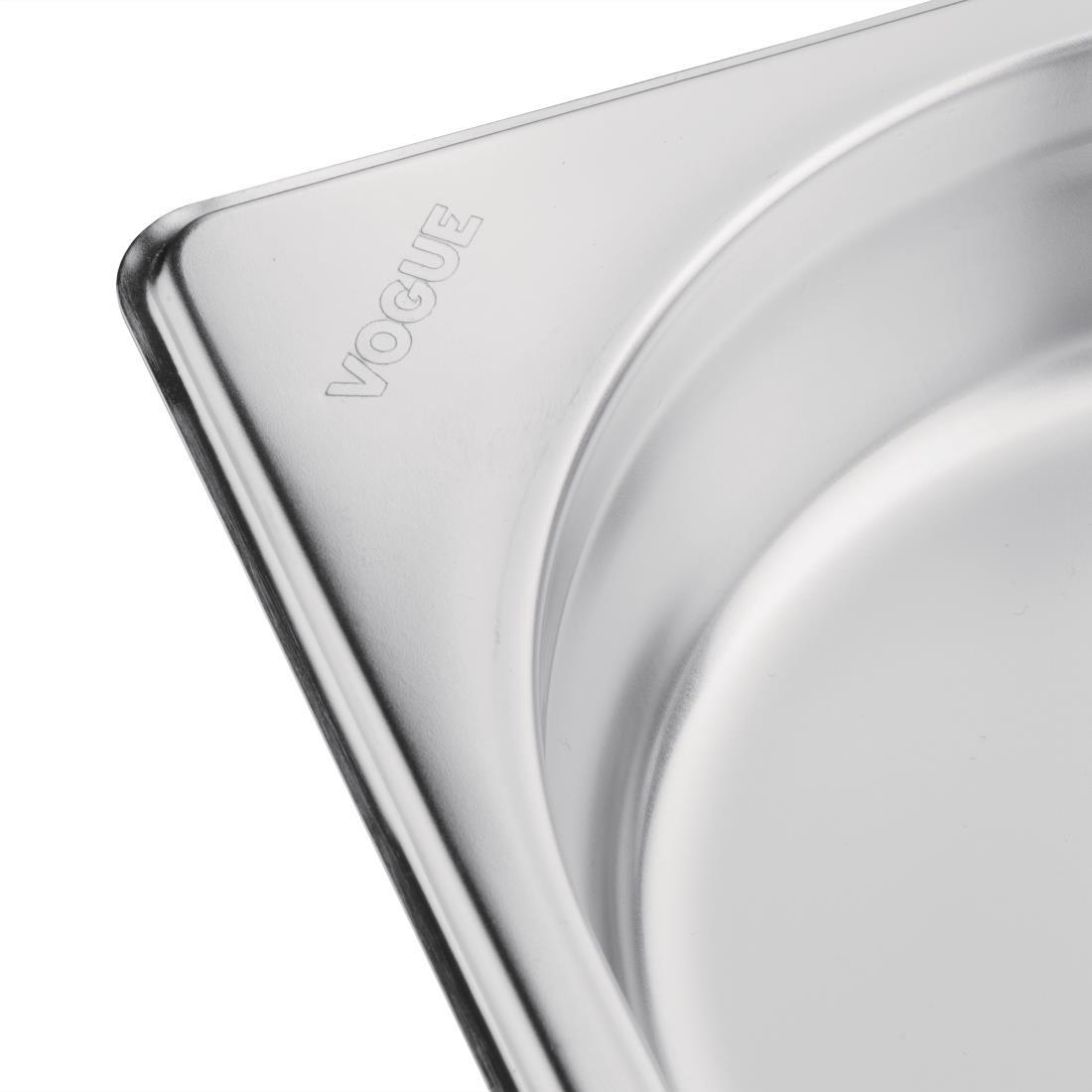 Vogue Stainless Steel 1/1 Gastronorm Pan 20mm - K998  - 5