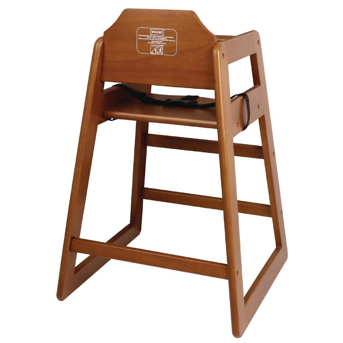 Bolero Wooden Highchair Dark Wood Finish - DL901  - 4