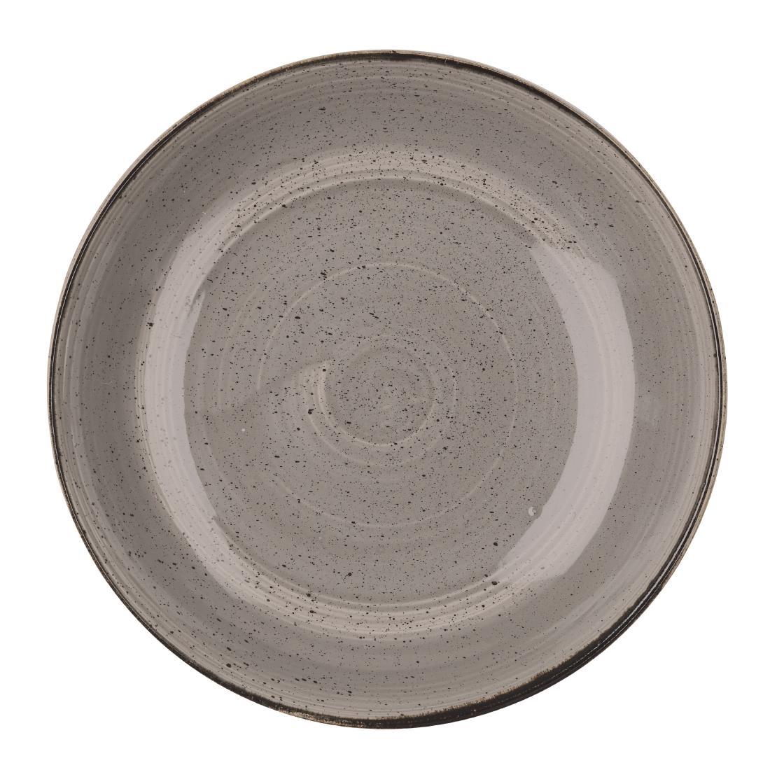 Churchill Stonecast Round Coupe Bowl Peppercorn Grey 315mm (Pack of 6) - DK556  - 1