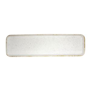 Churchill Stonecast Hints Rectangular Flat Trays Barley White 150 x 530mm - DY204  - 1