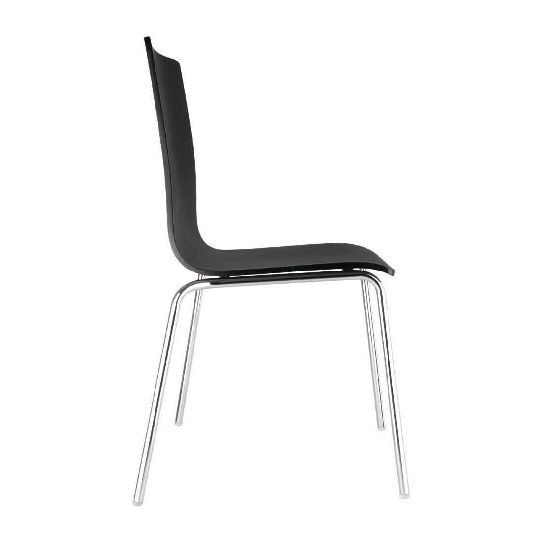 Bolero Black Square Back Side Chair (Pack of 4) - GR345  - 3