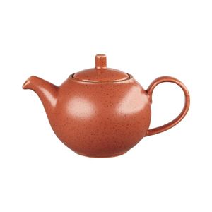Churchill Stonecast Teapot Orange 426ml (Pack of 4) - CY964  - 1