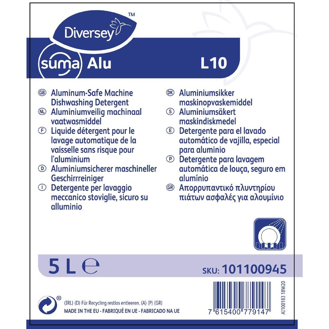 Suma Alu L10 Dishwasher Detergent Concentrate 5Ltr (2 Pack) - GG191  - 2