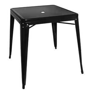 Bolero Bistro Steel Square Table Black 668mm (Single) - GC867  - 1