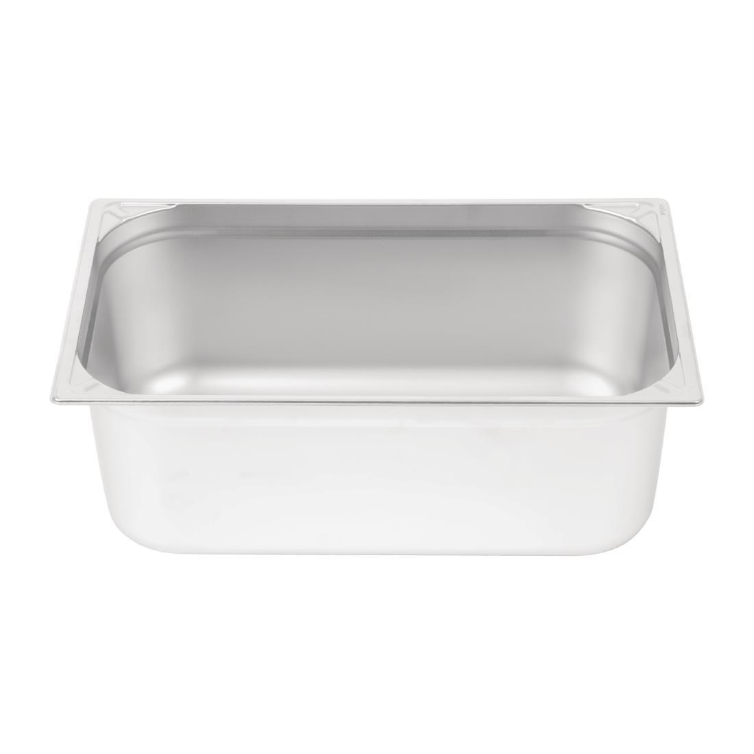 Vogue Heavy Duty Stainless Steel 1/1 Gastronorm Pan 200mm - DW436  - 2