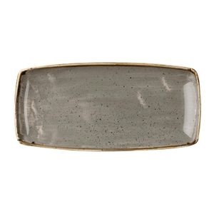 Churchill Stonecast Rectangular Plate Peppercorn Grey 295 x 150mm - DK562  - 1