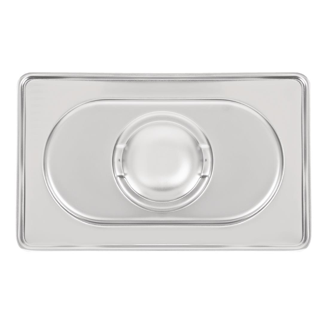 Vogue Heavy Duty Stainless Steel 1/9 Gastronorm Pan Lid - DW460  - 5