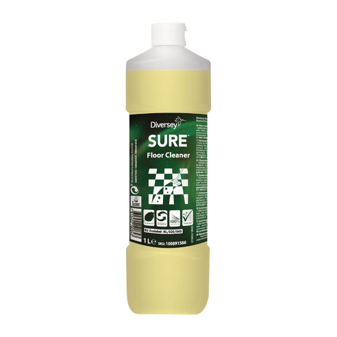 SURE Floor Cleaner Concentrate 1Ltr (6 Pack) - FA229  - 1