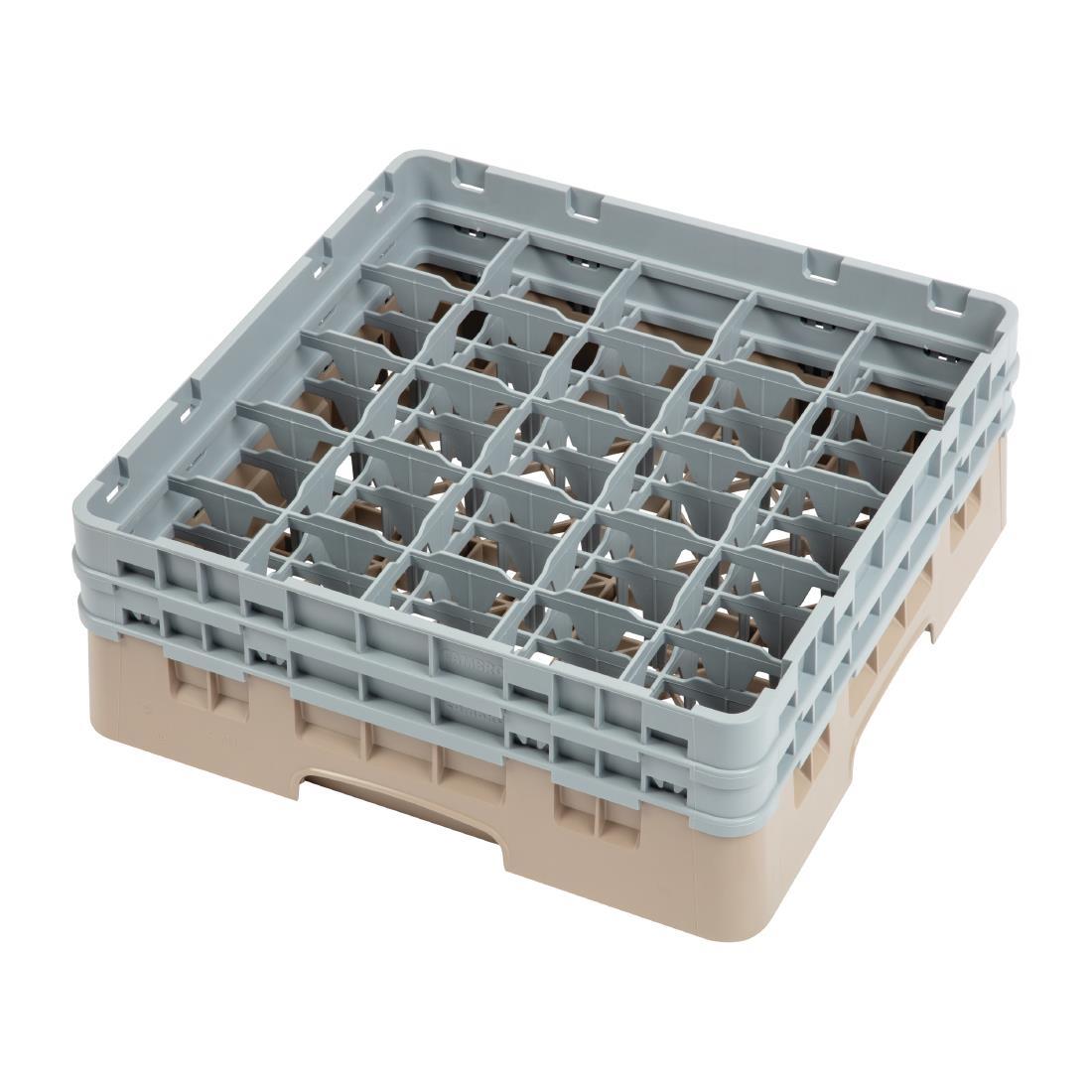 Cambro Camrack Beige 25 Compartments Max Glass Height 133mm - DW555  - 1